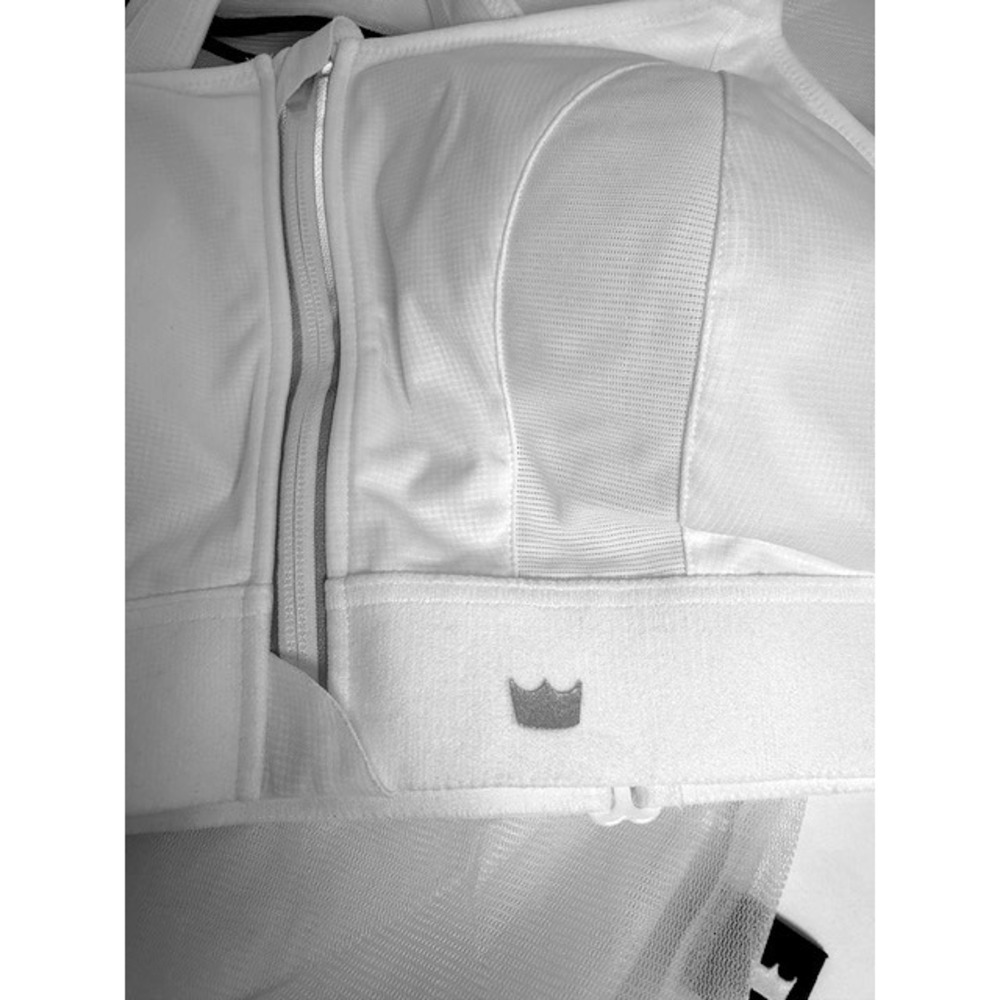 Shefit Ultimate Sports Bra White High Impact Front Zip Adjustable Straps 4Luxe - Picture 3 of 8